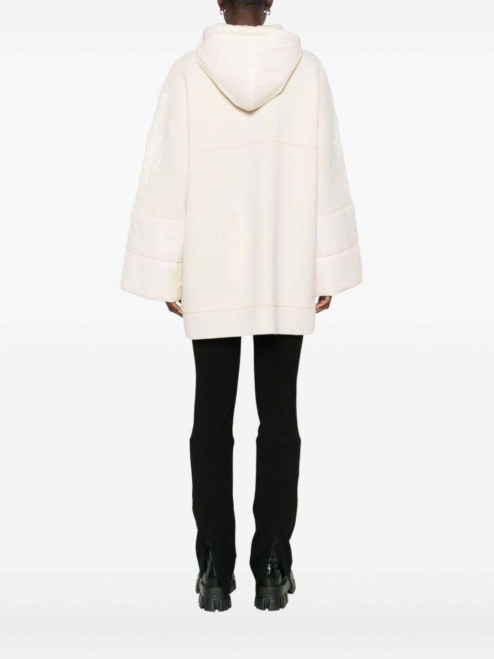 BLUGIRL Cappotto bianco con cappuccio 