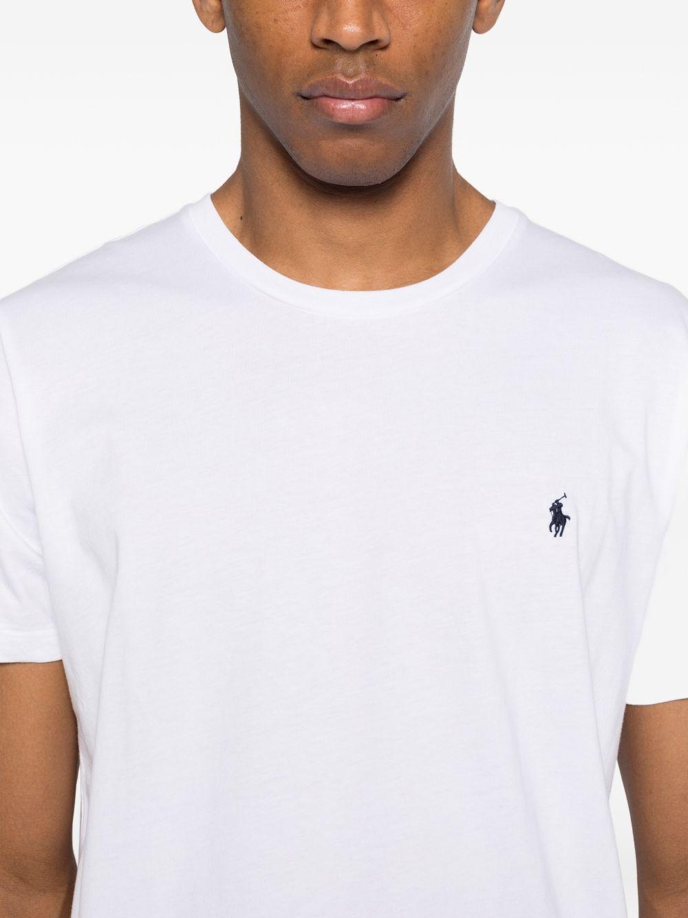 POLO RALPH LAUREN T-shirt bianca con logo ricamato 
