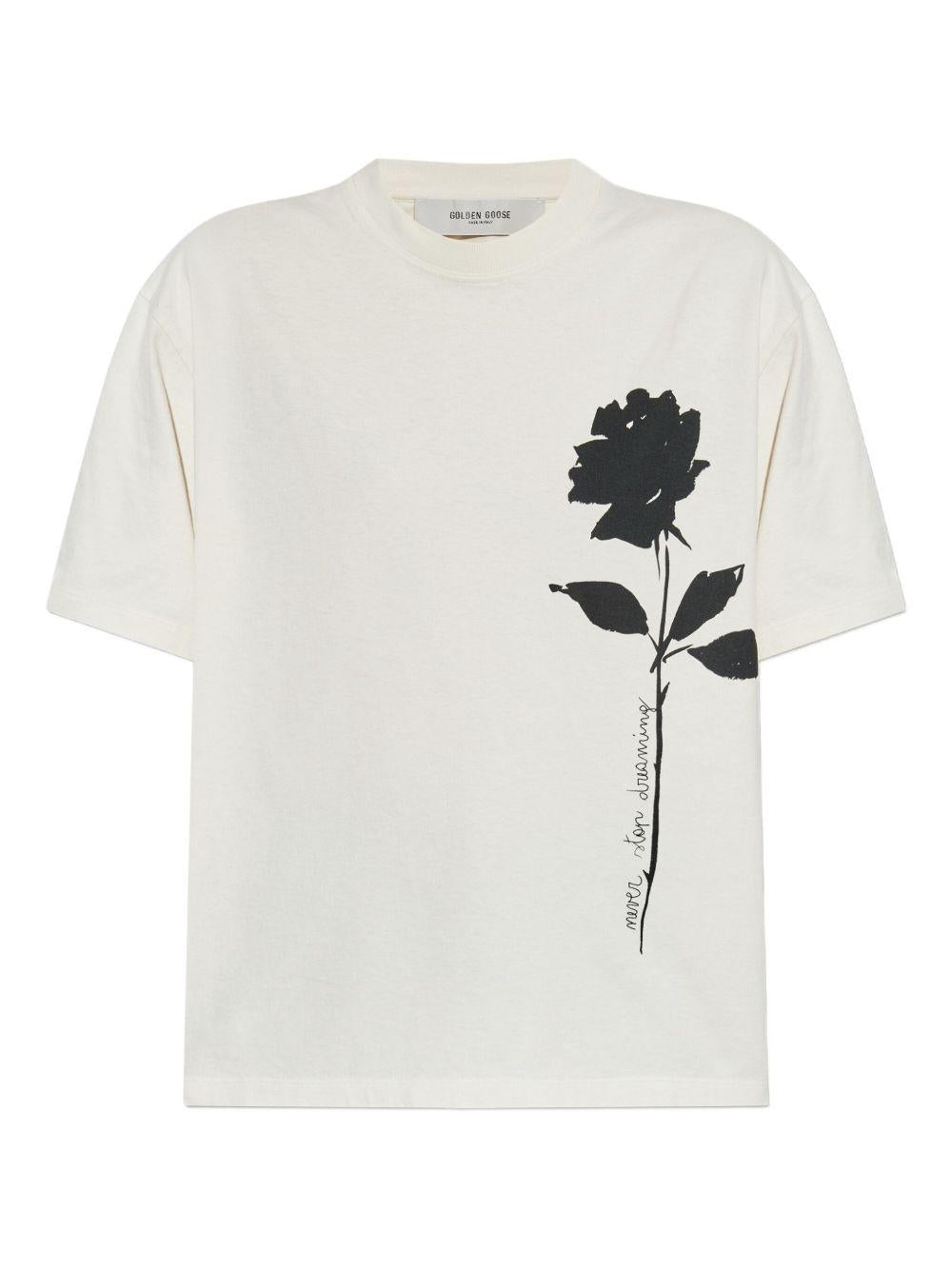 GOLDEN GOOSE T-shirt girocollo con stampa 