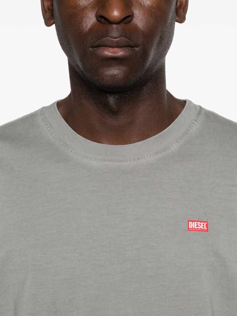 DIESEL T-shirt T-Norm-T7 con logo grigia 