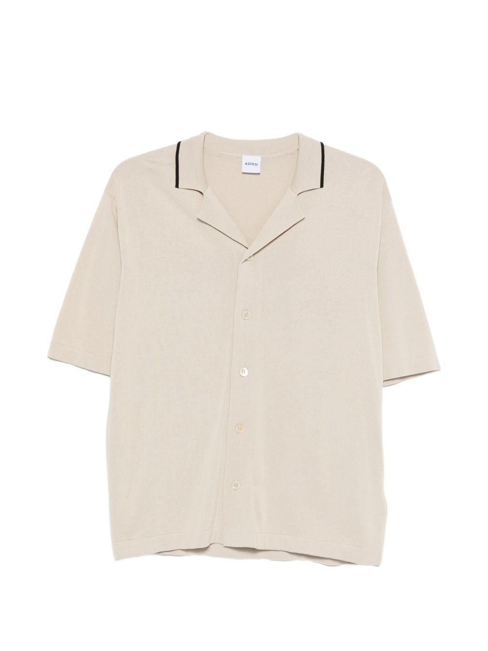 ASPESI Camicia in cotone beige 