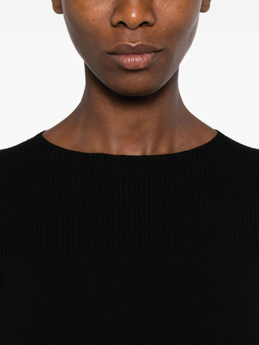 TWINSET Maglia con scollo a barca e bordi smerlati 