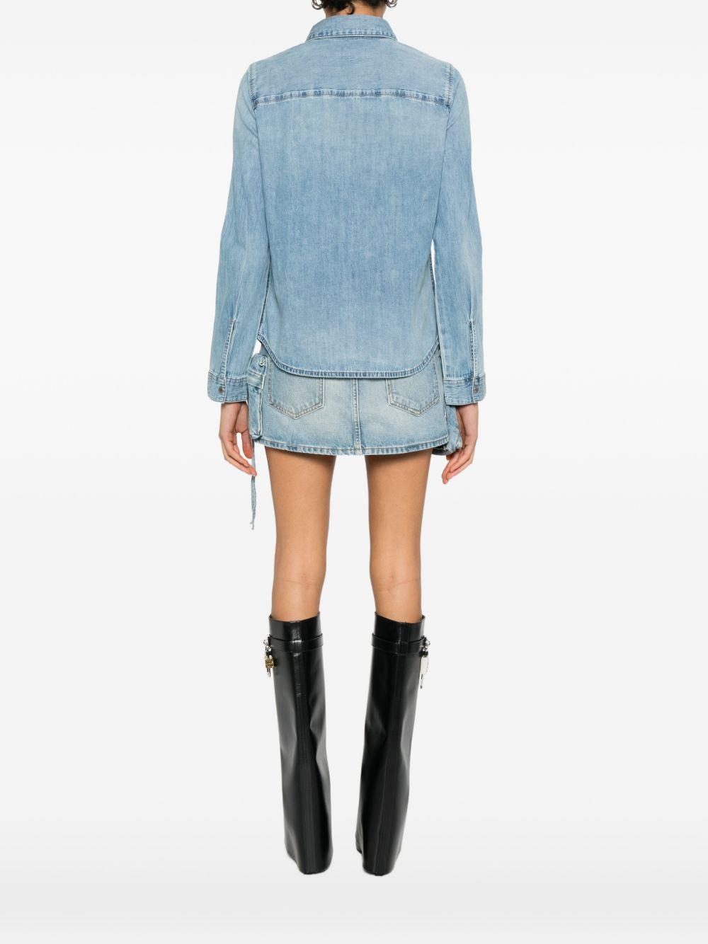 DIESEL Camicia in denim di cotone azzurra 