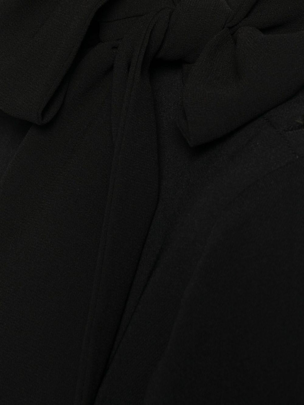 LIUJO Blusa nera con collo annodato 