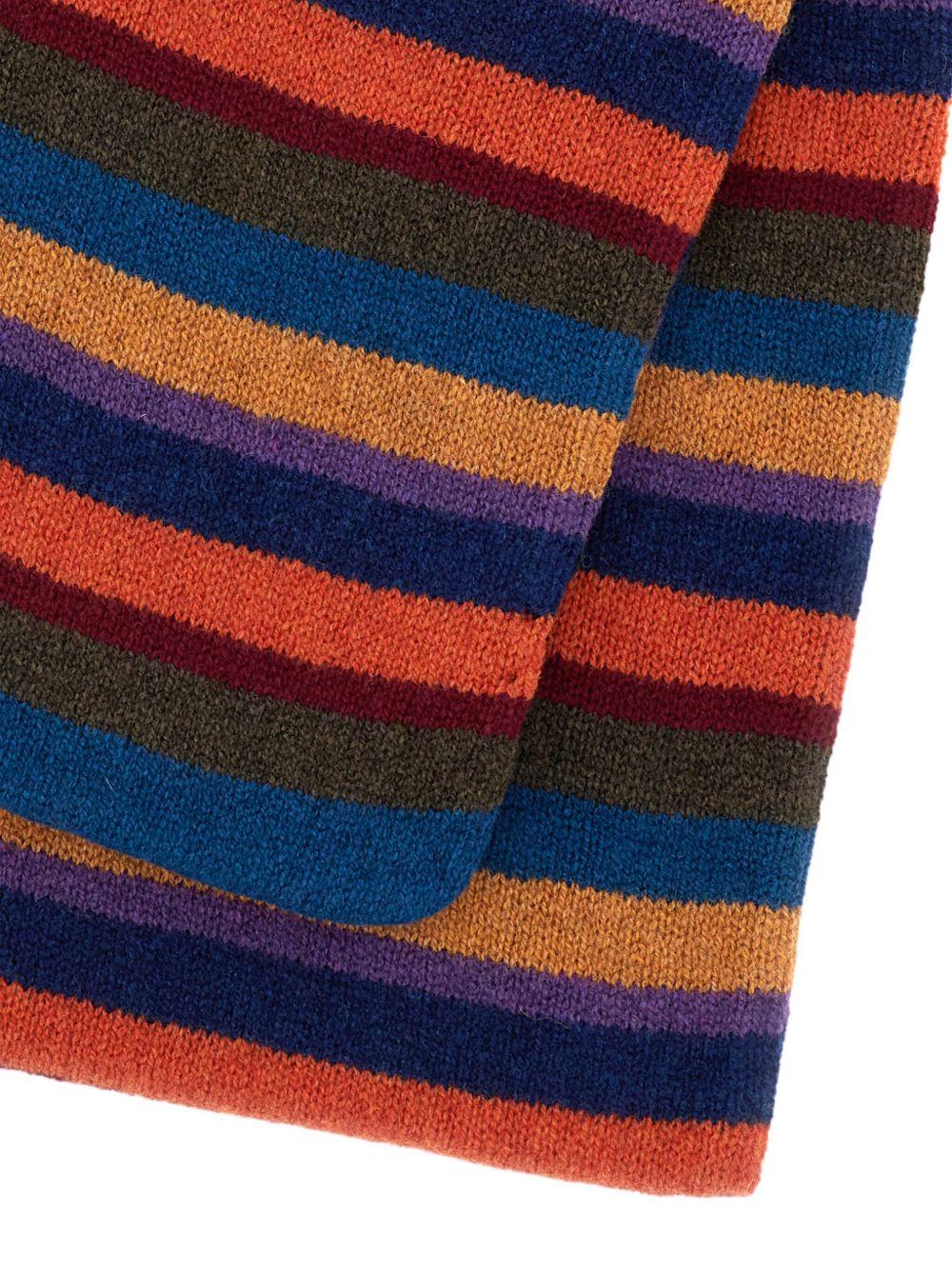 PAUL SMITH Sciarpa in lana a motivo a righe multicolore 