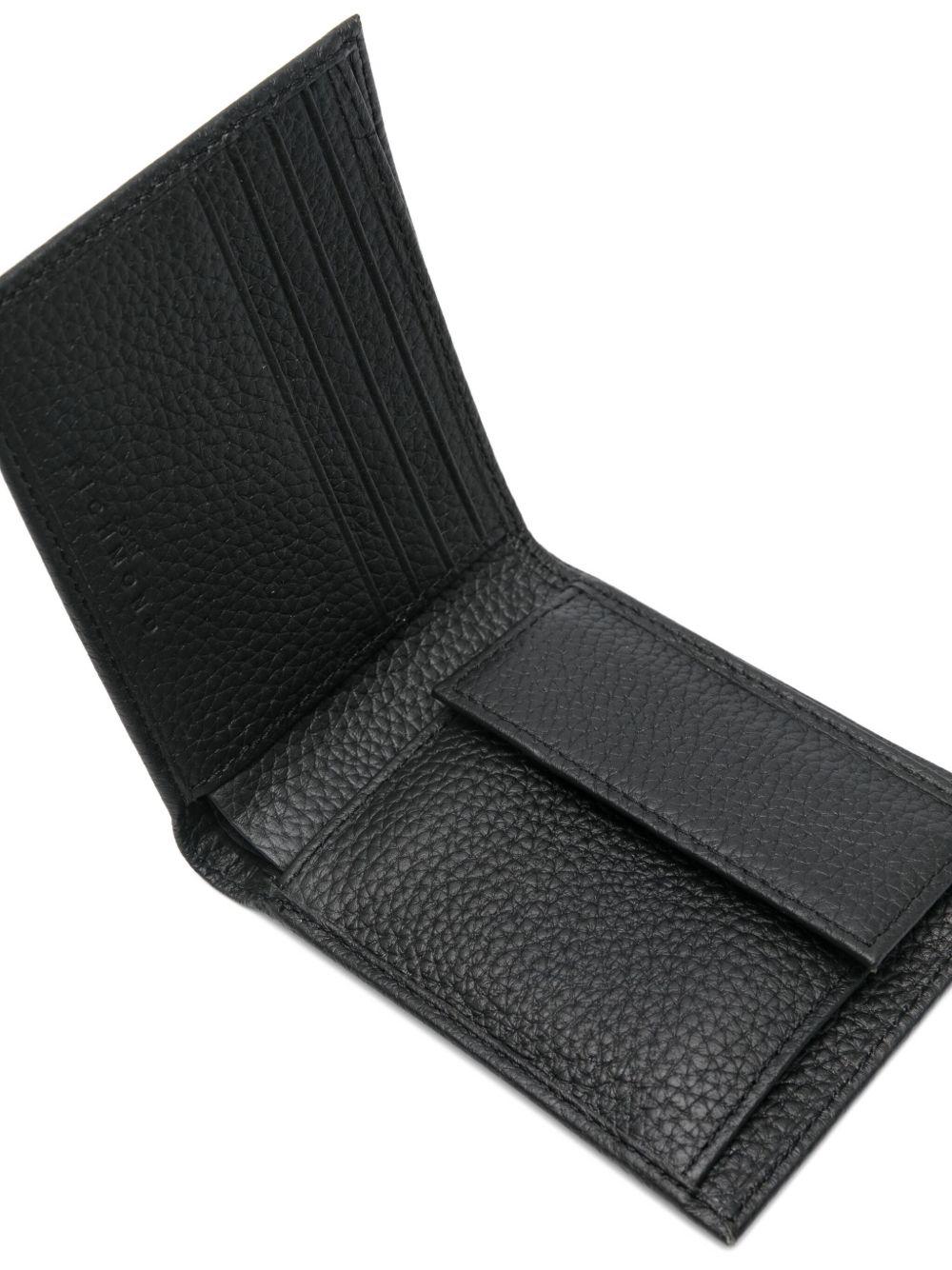 JOHN RICHMOND Portafoglio nero di pelle con logo 