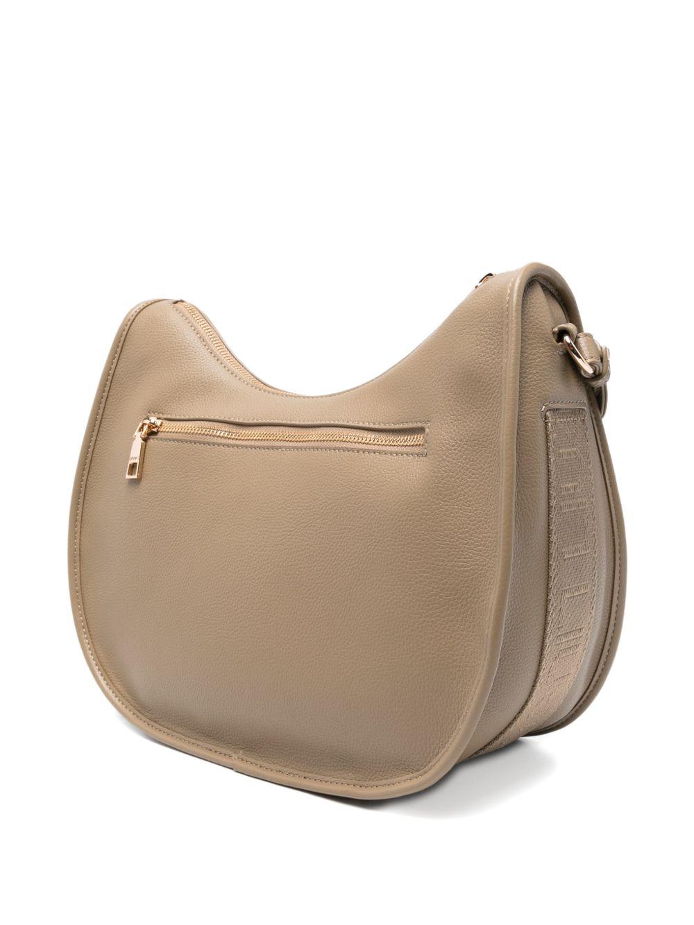 LIUJO Borsa a tracolla beige in ecopelle con tasca laterale 