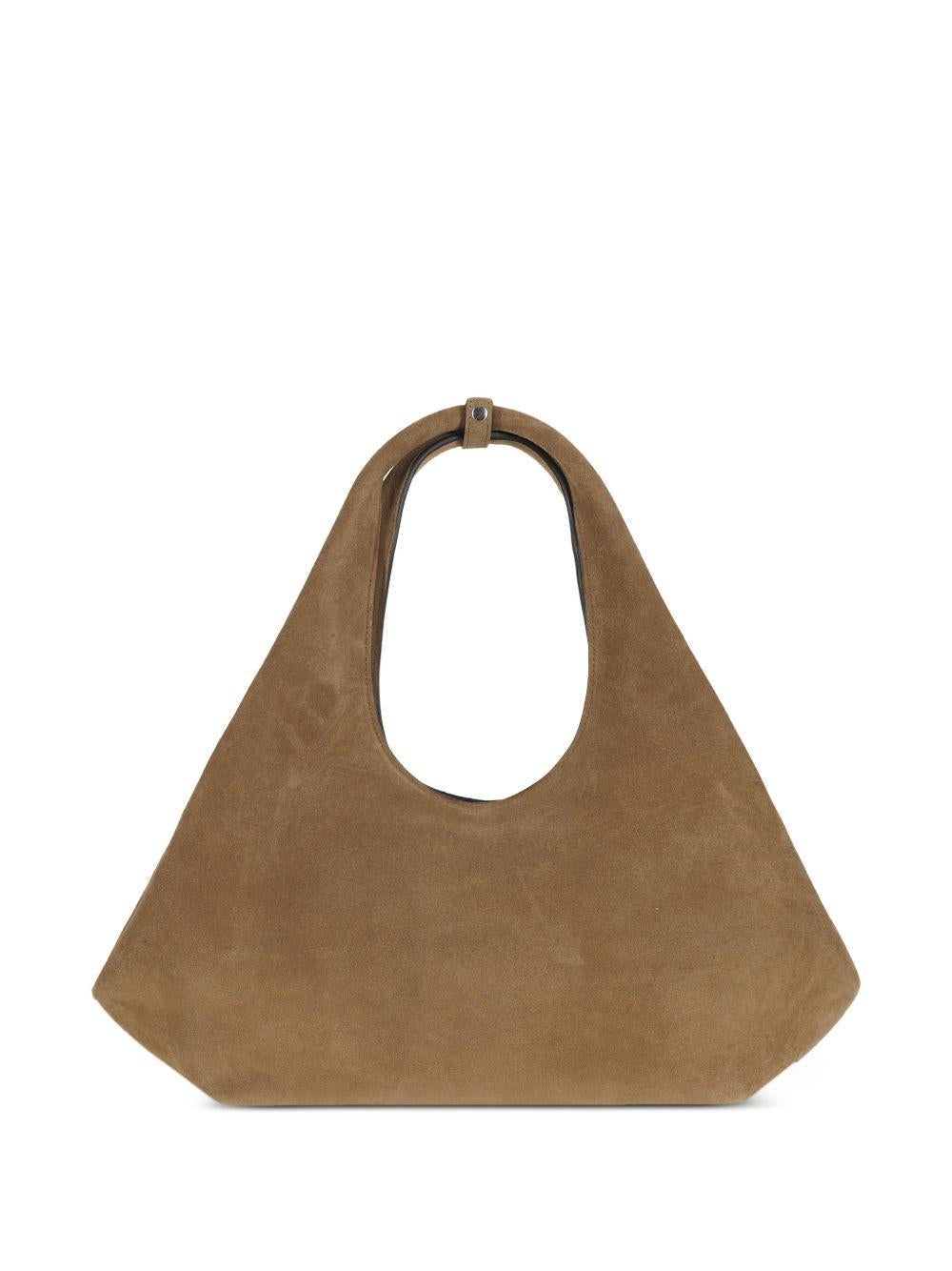 COPERNI Borsa marrone in suede con manico superiore 
