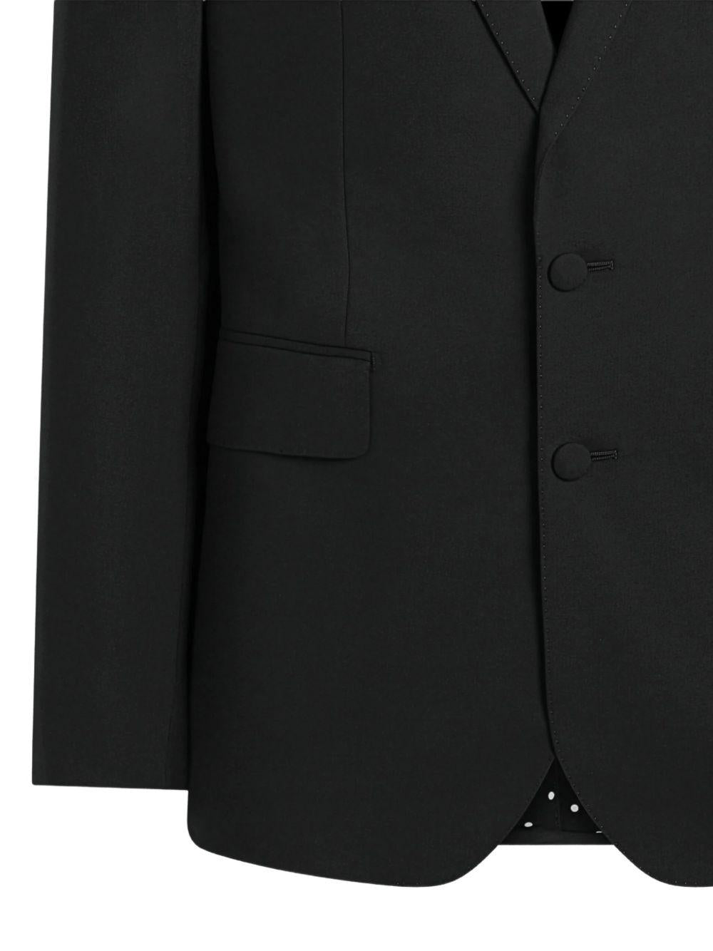 DOLCE e GABBANA Giacca monopetto in lana vergine nera 