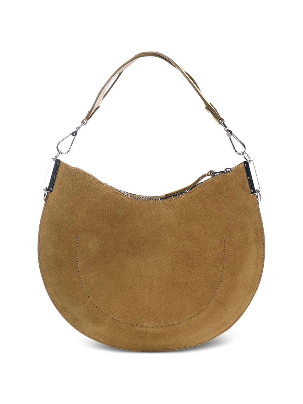 COCCINELLE Borsa a spalla verde in suede 