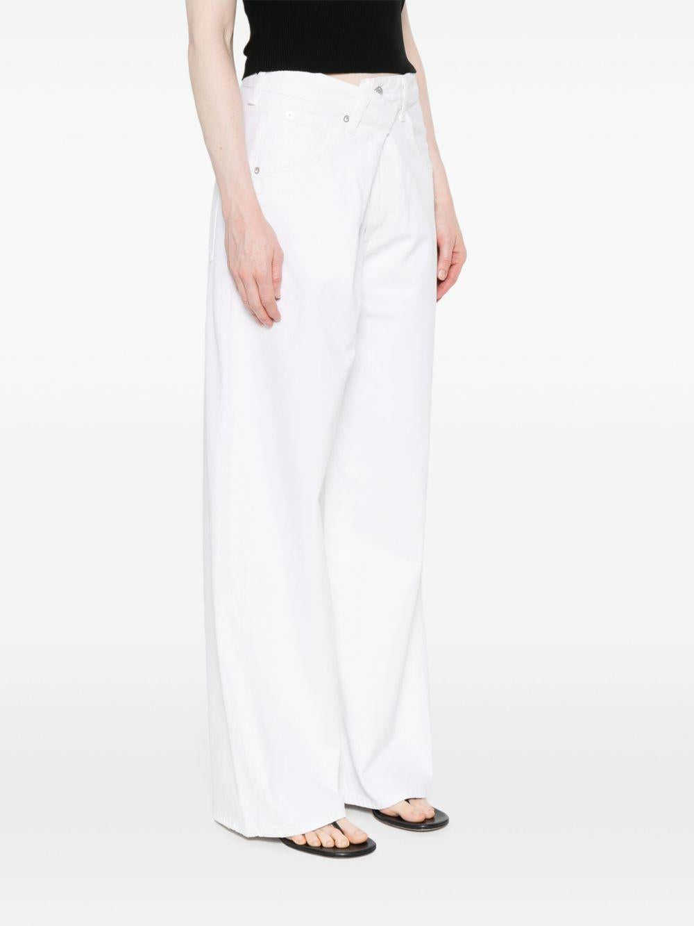 AGOLDE Vana Fold jeans in demin di cotone bianco 