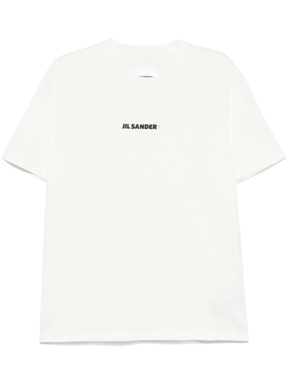 JIL SANDER T-shirt bianca con stampa del logo 