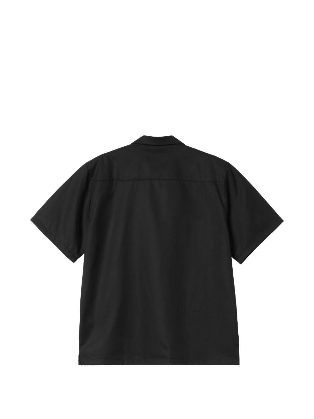 CARHARTT WIP Camicia a maniche corte nera con logo 