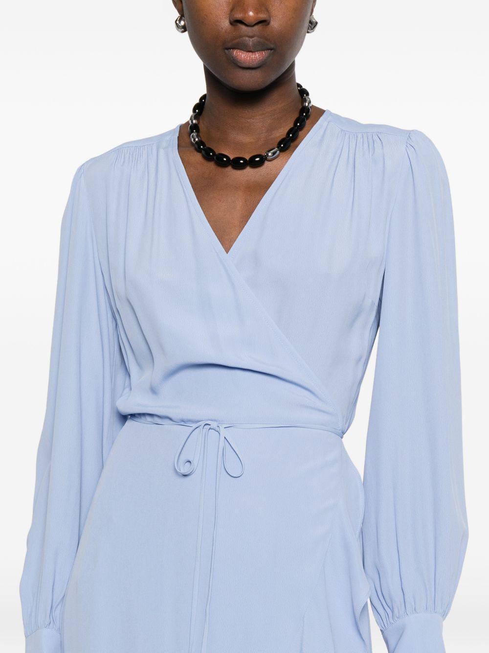 TWINSET Abito lungo con volant azzurro 