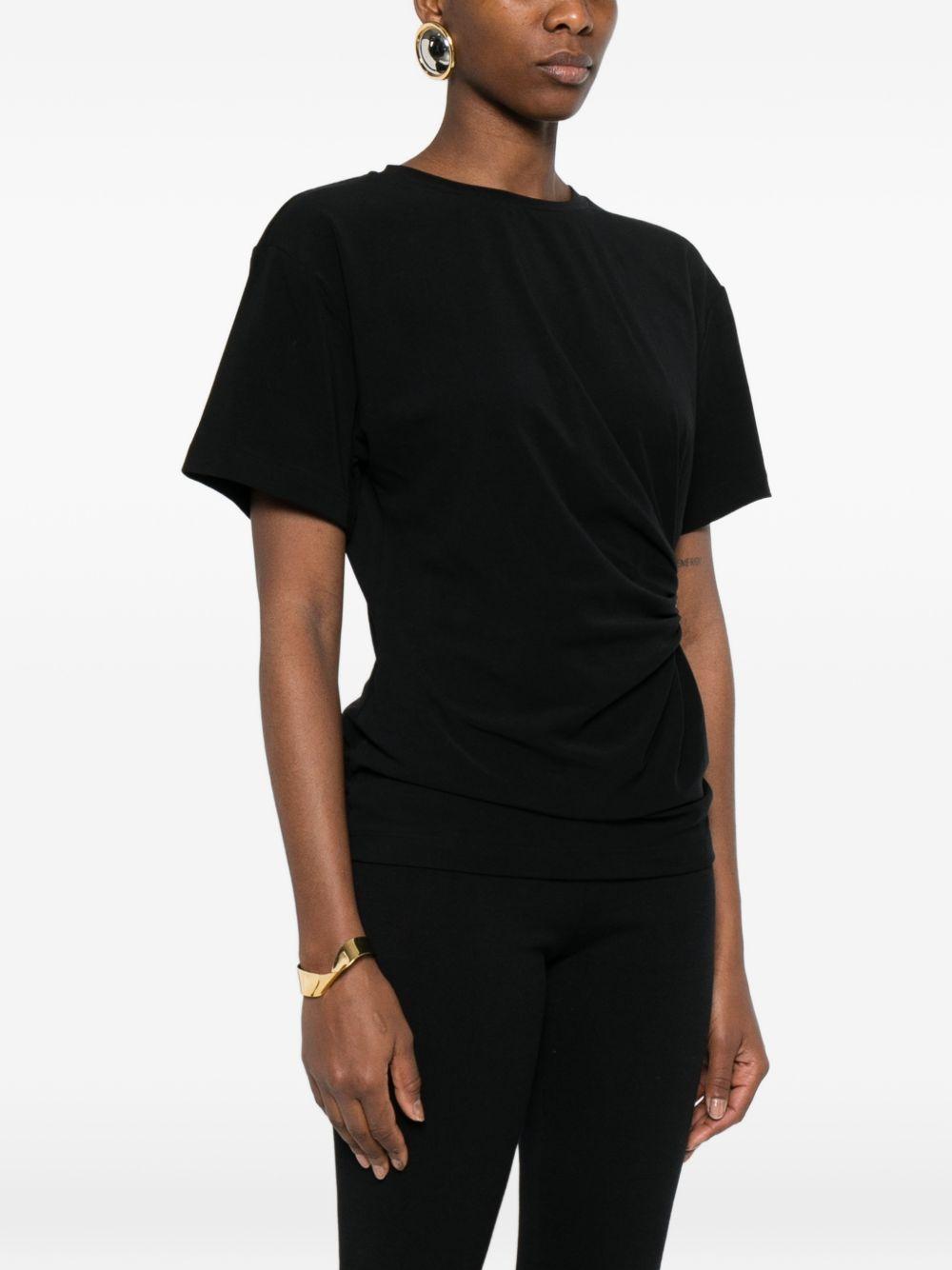 PINKO T-shirt Mary nera con spilla 