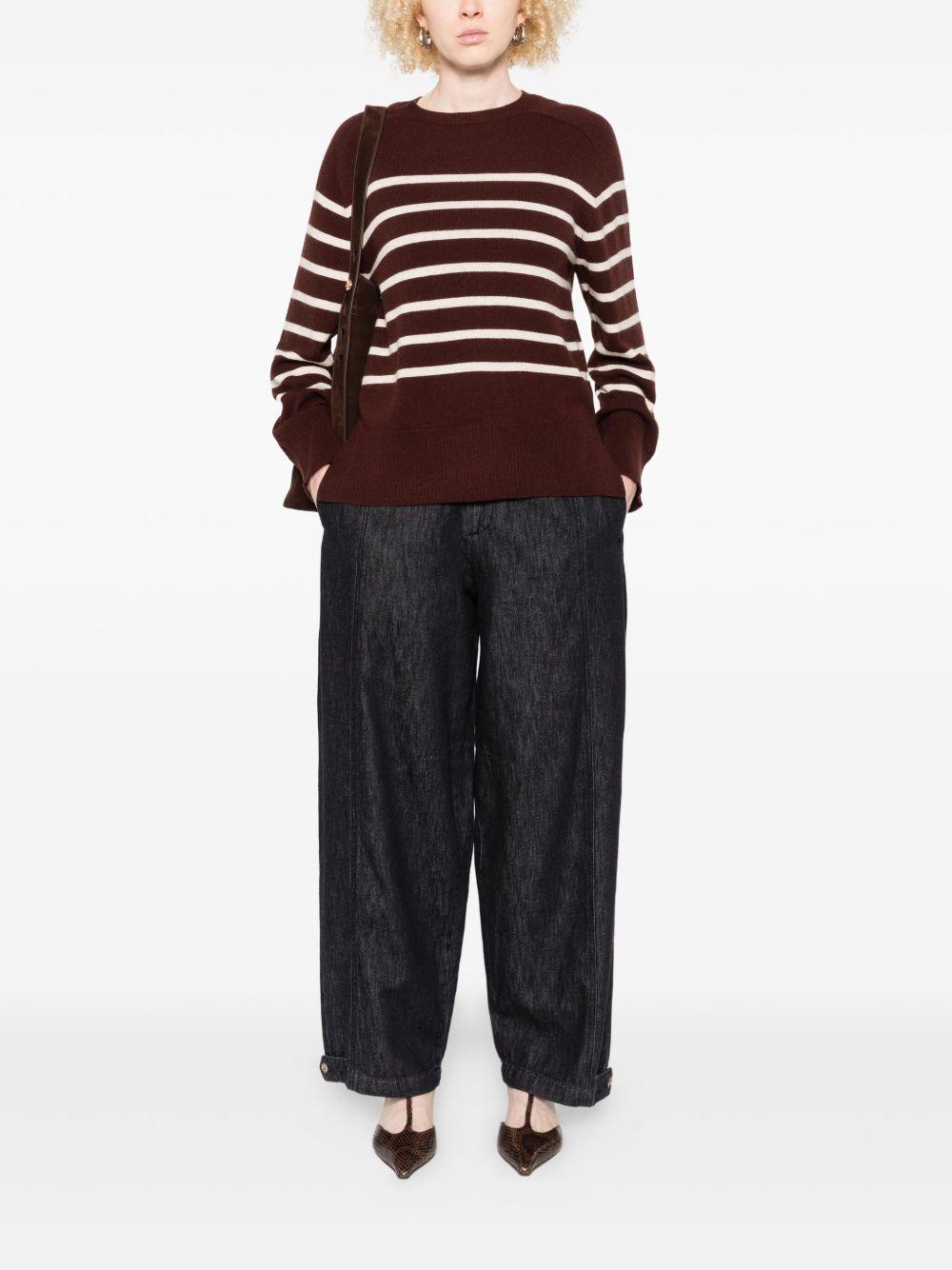 YERSE Maglia girocollo a righe 