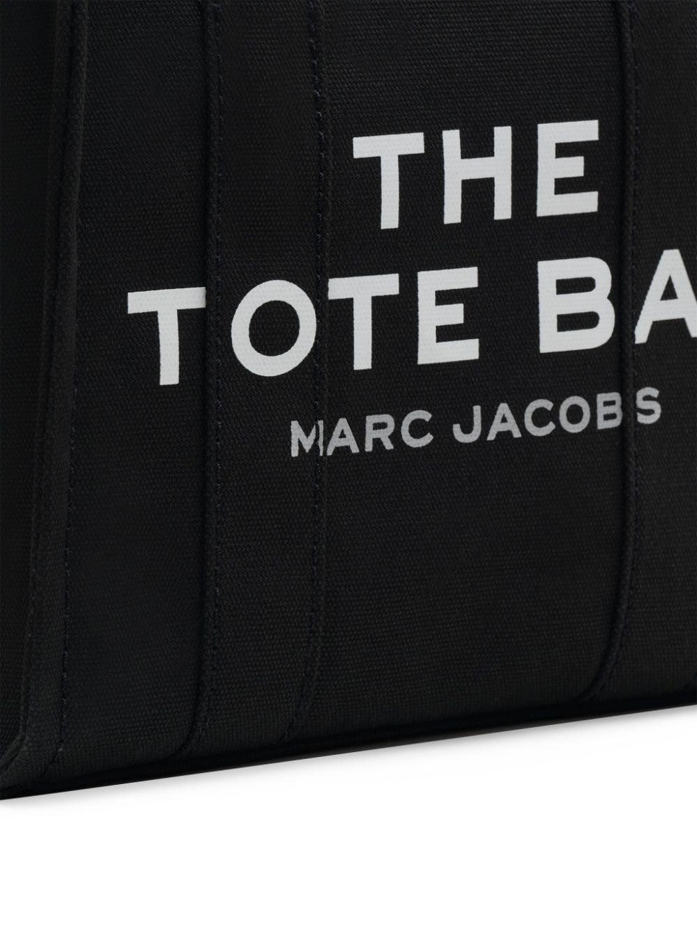 MARC JACOBS Borsa tote 'The Canvas Small' in cotone nero 