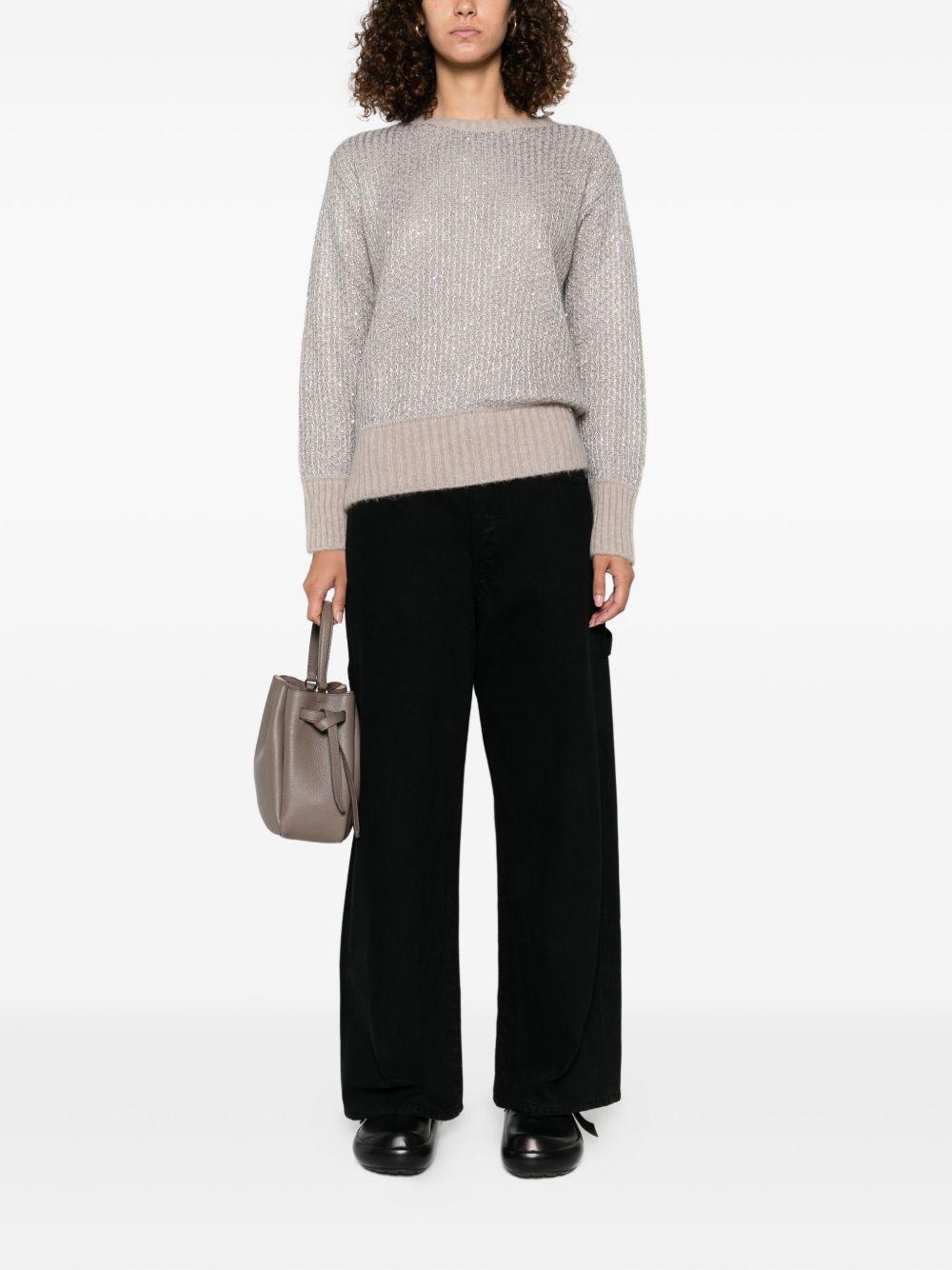 HERNO Maglione con effetto metallizzato 