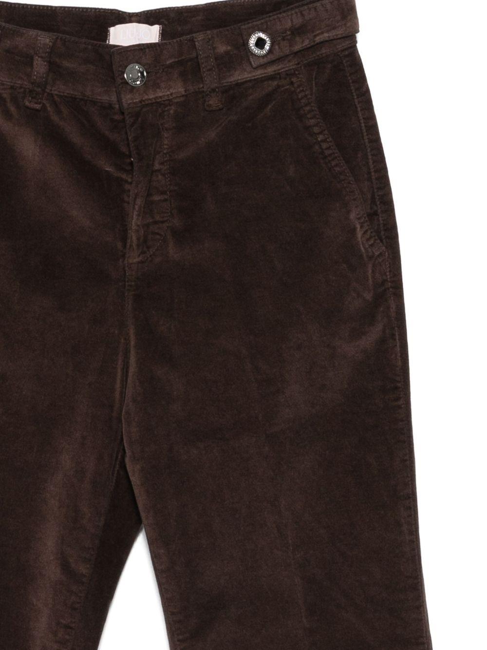 LIUJO Pantaloni marroni in velluto a coste 