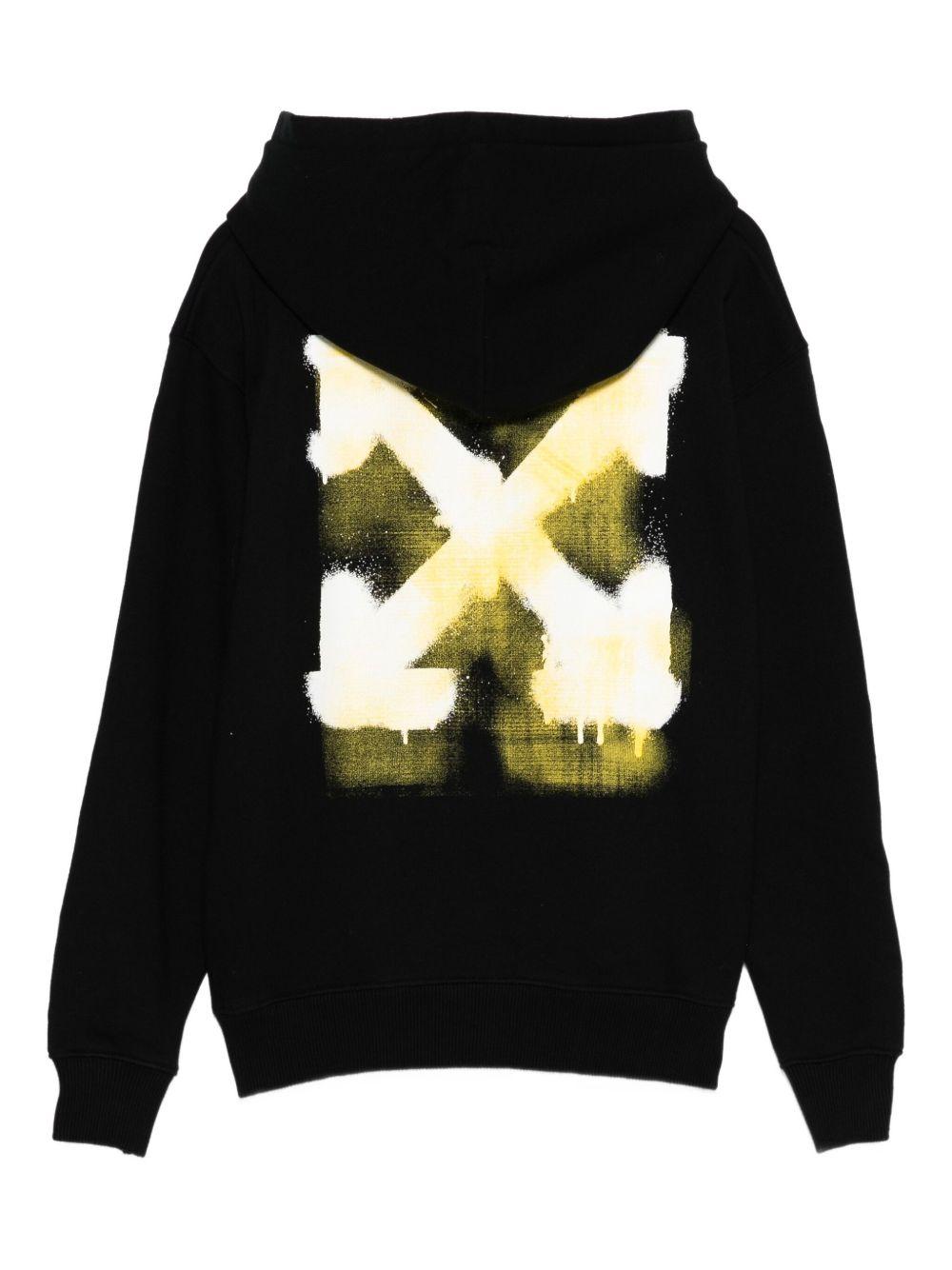 OFF WHITE Felpa con cappucco e stampa 