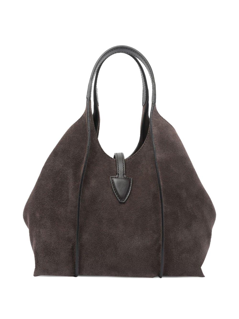 TODS Borsa a mano in suede marrone 