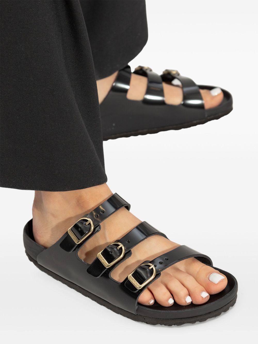 BIRKENSTOCK Ciabatte 'Florida' in pelle nera 