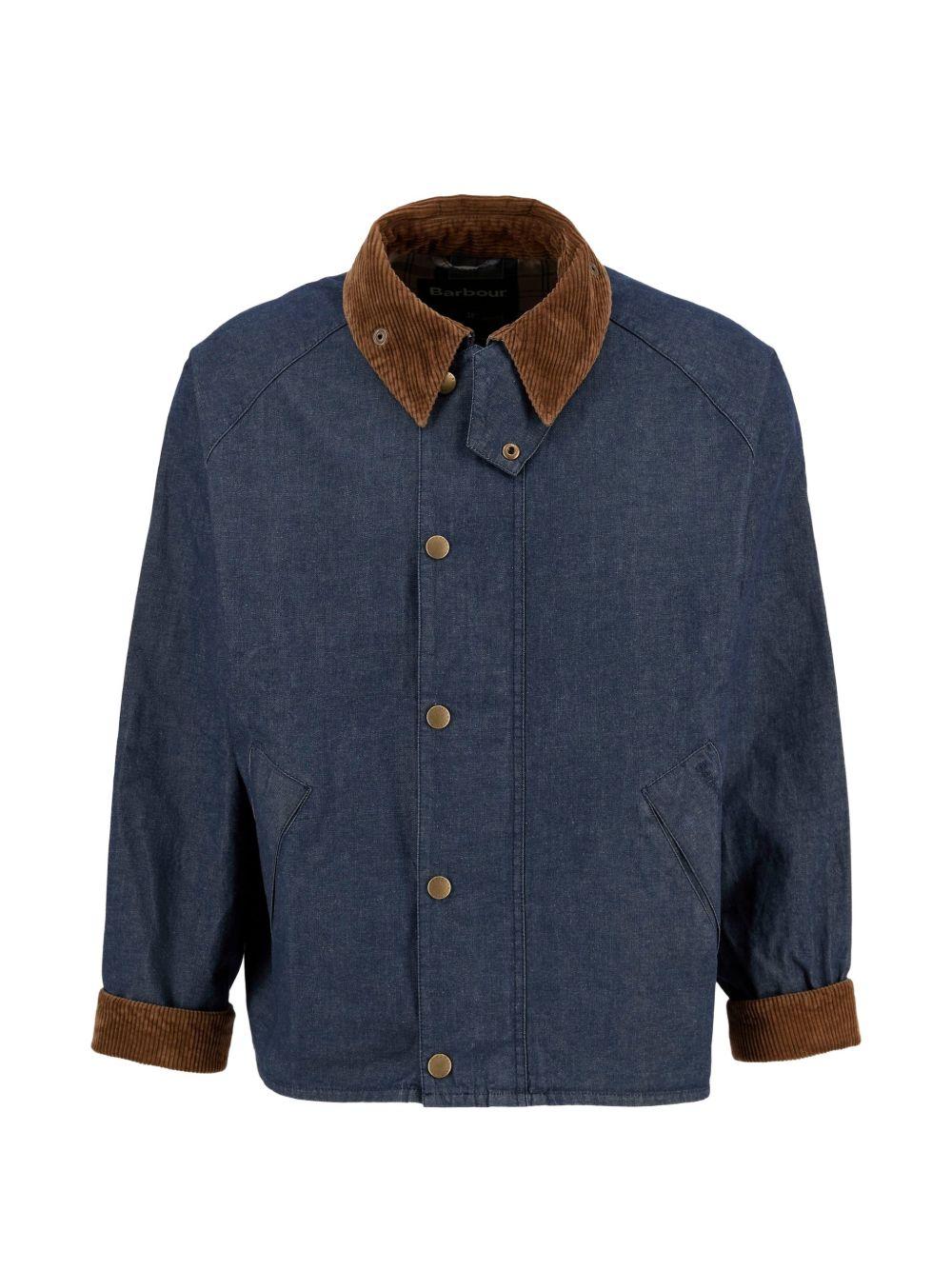 BARBOUR Giacca in denim con colletto a coste 