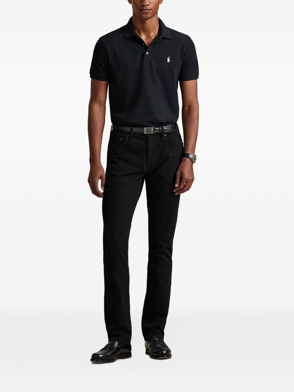 POLO RALPH LAUREN Polo nero con logo 