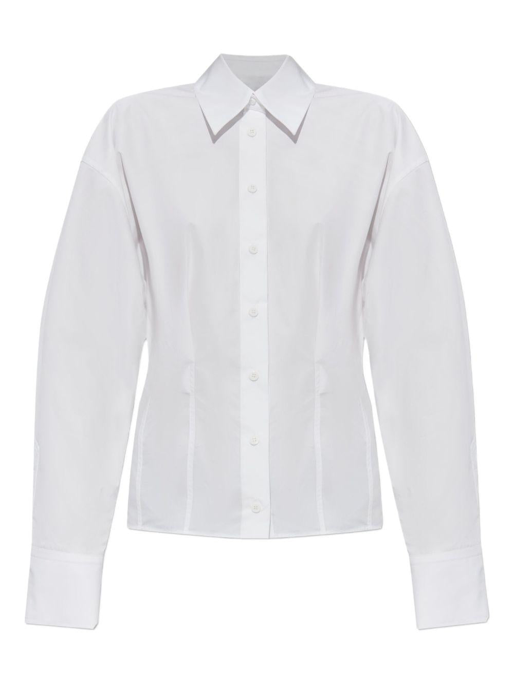 THE ATTICO Camicia avvitata in cotone bianco 