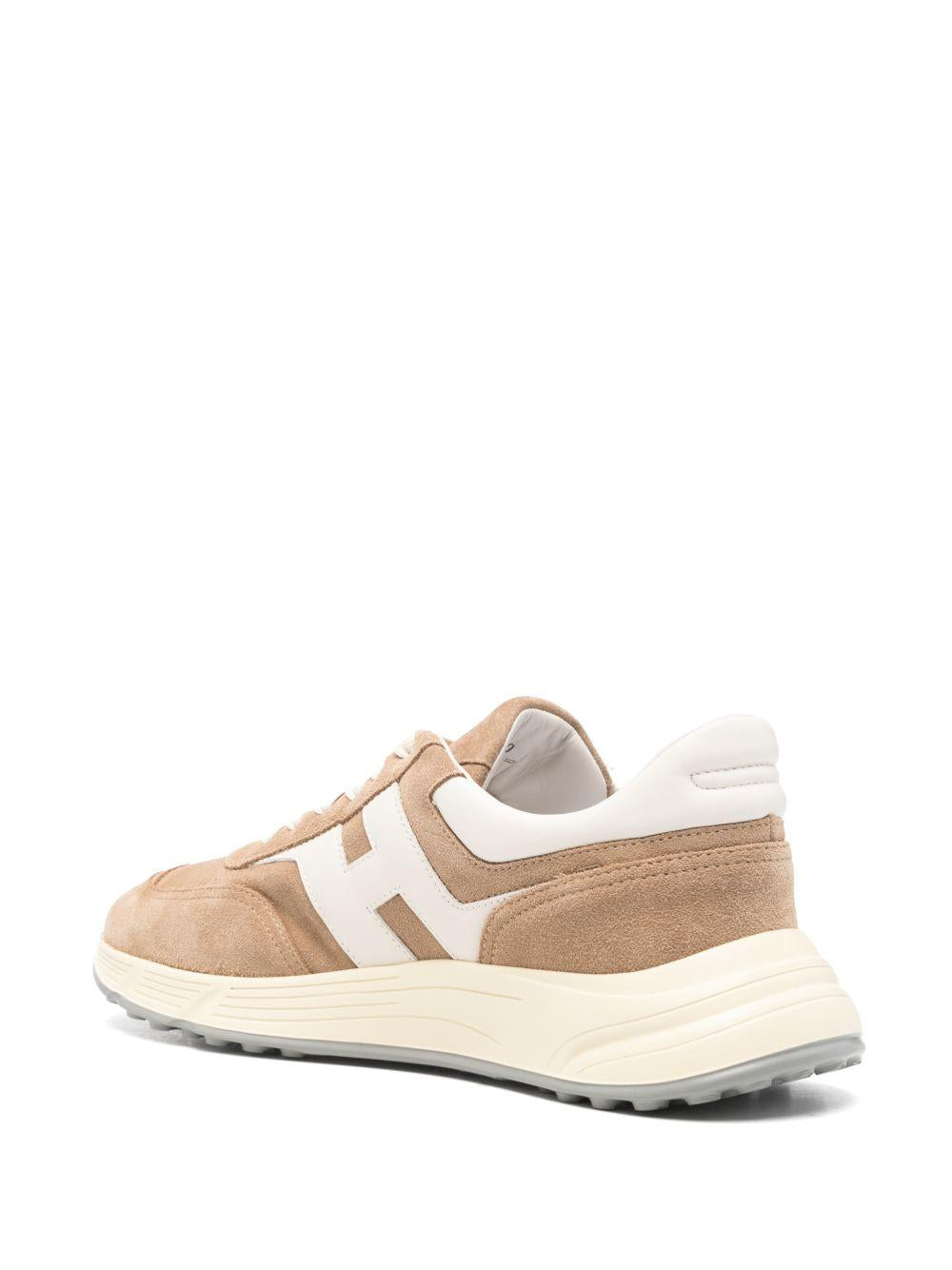 HOGAN Sneakers Hiperlight in pelle scamosciata beige 