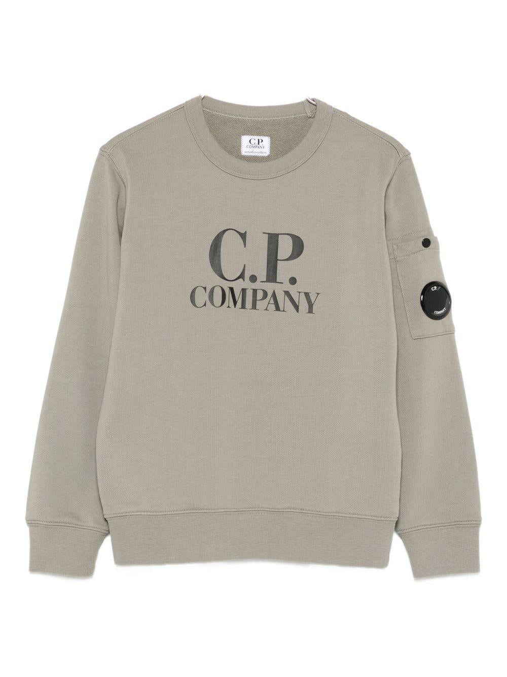 CP COMPANY Felpa con stampa e applicazione 