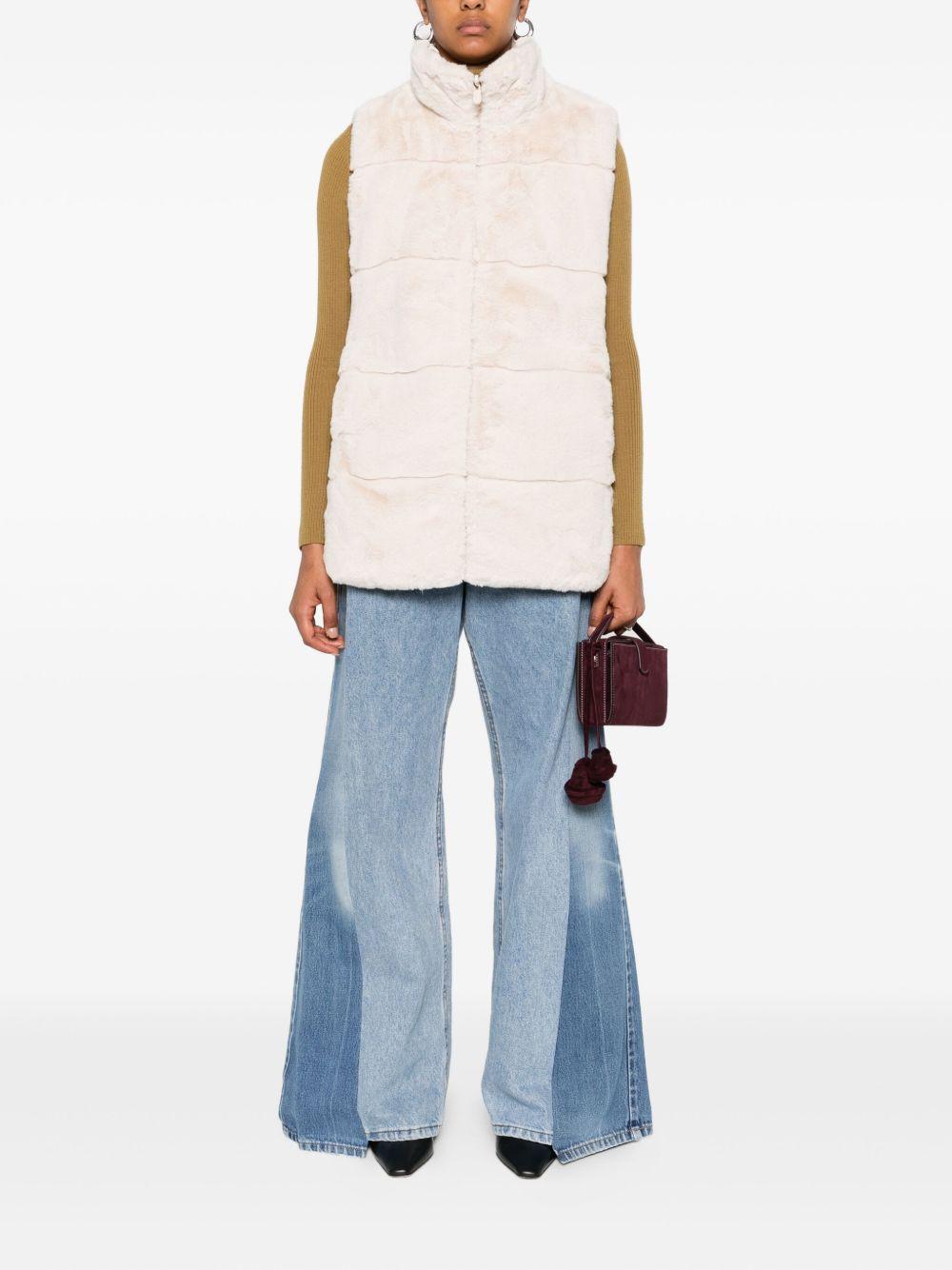 SAVE THE DUCK Gilet in ecopelliccia con zip 