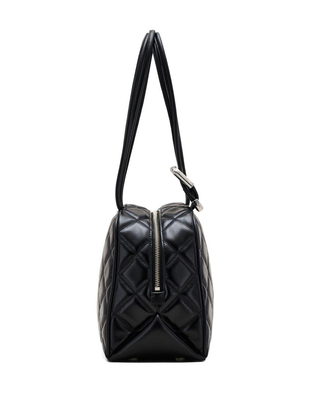 MARC JACOBS Borsa The Quilted Leather Dual Satchel nera 