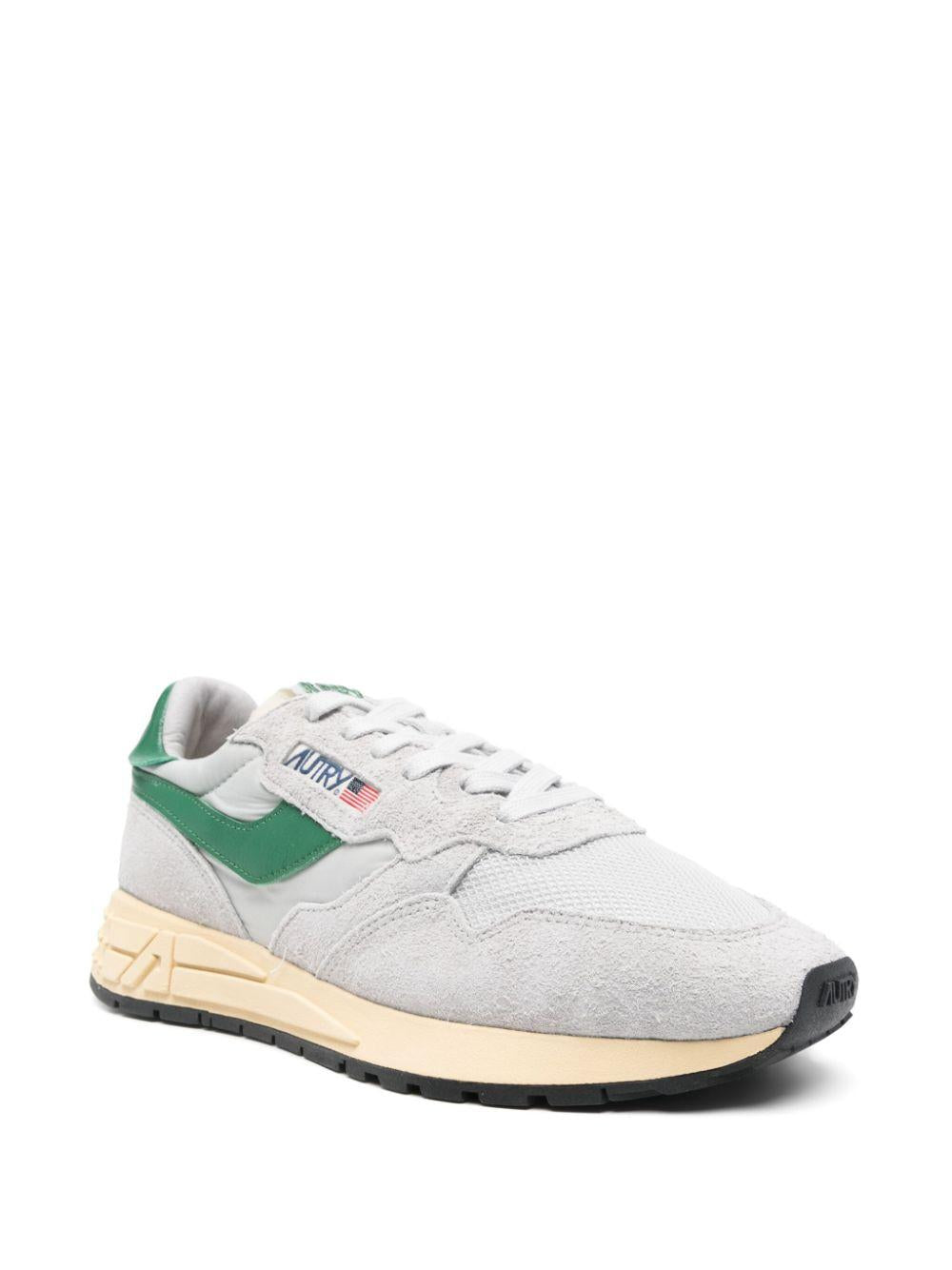 AUTRY Sneakers Reelwind grigio e verde con camoscio 