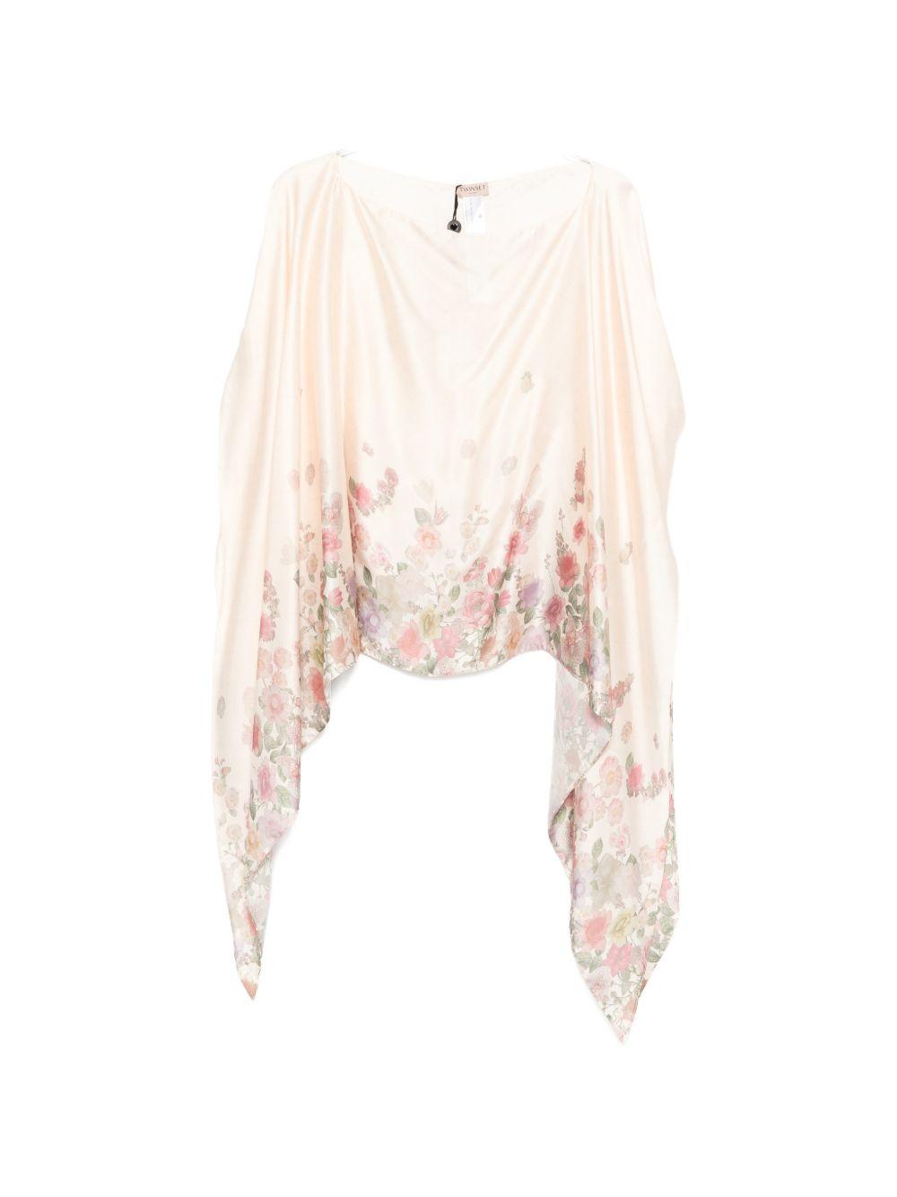TWINSET Blusa foulard con stampa floreale 