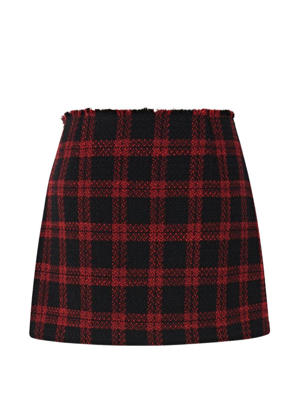 PINKO Minigonna Griselina in tweed con chiusura asimmetrica 