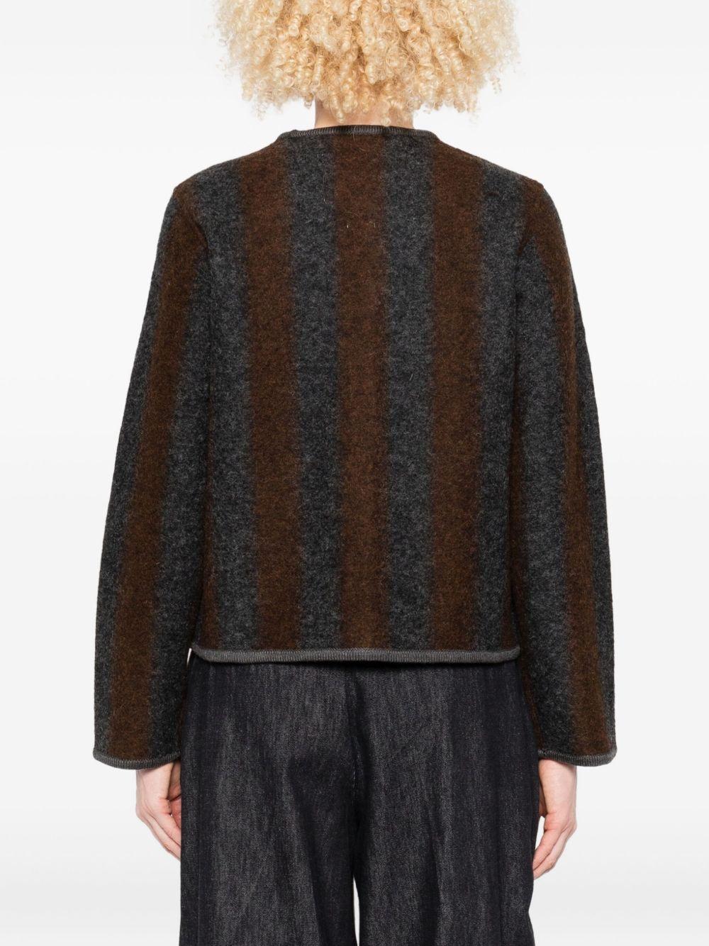 YERSE Giacca Graz con motivo a righe grigio e marrone 