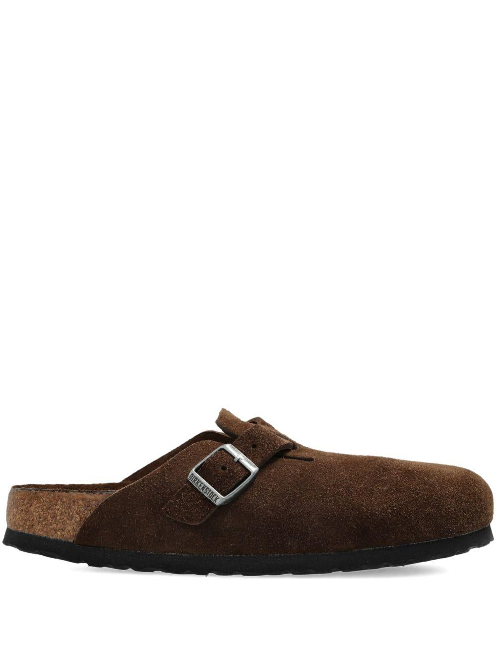 BIRKENSTOCK Clogs Boston in pelle scamosciata marrone 