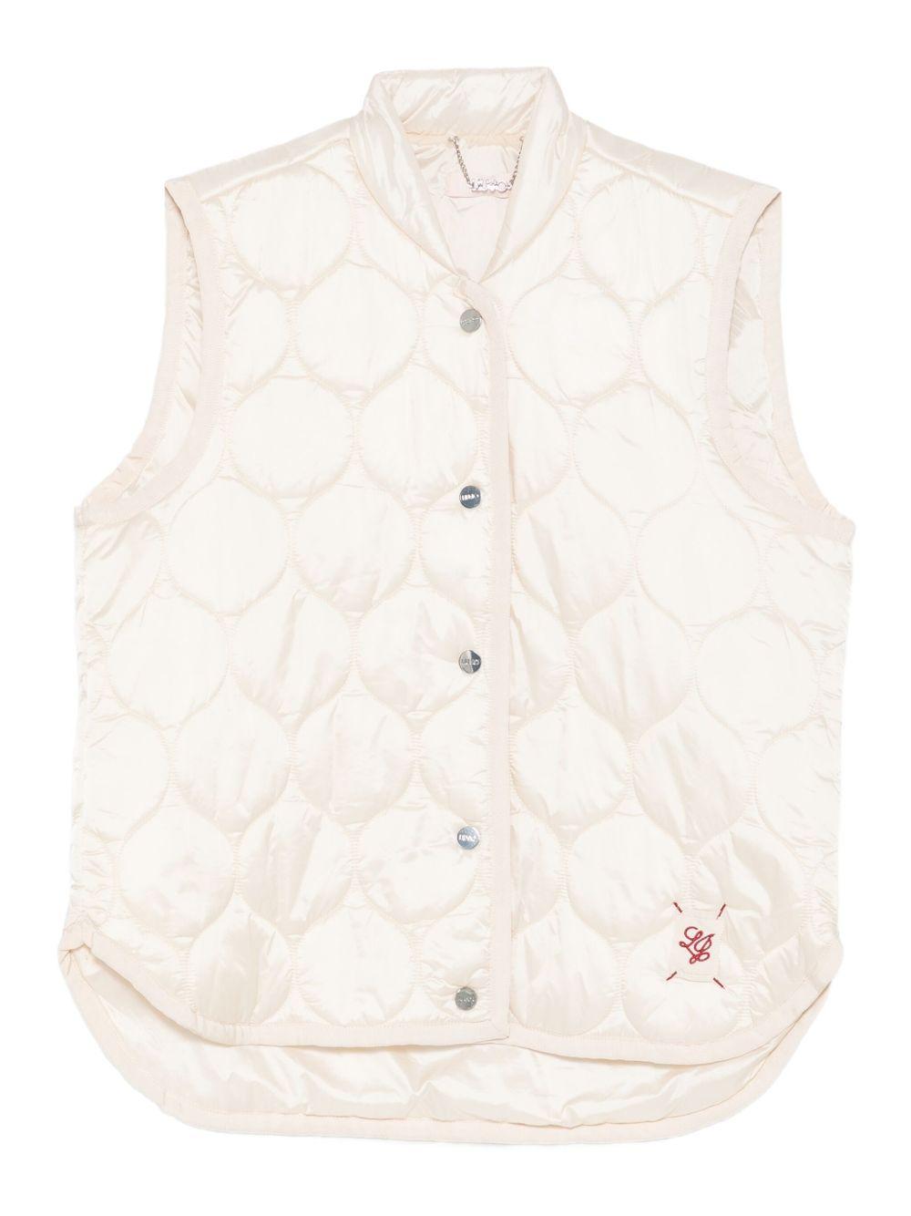 LIUJO Gilet bianco con design trapuntato 