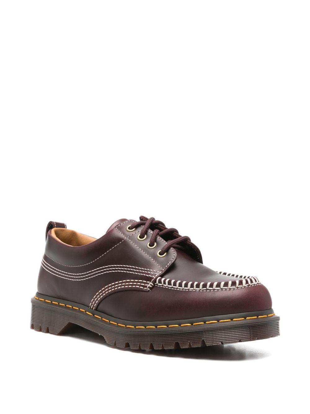 DR MARTENS Scarpe Lowell Moc in pelle bordò 