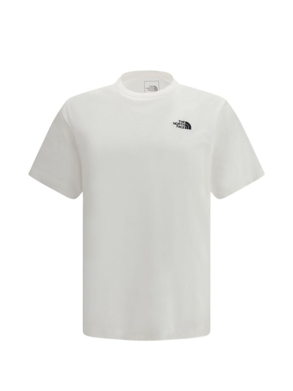 THE NORTH FACE T-shirt girocollo a maniche corte bianca con logo 