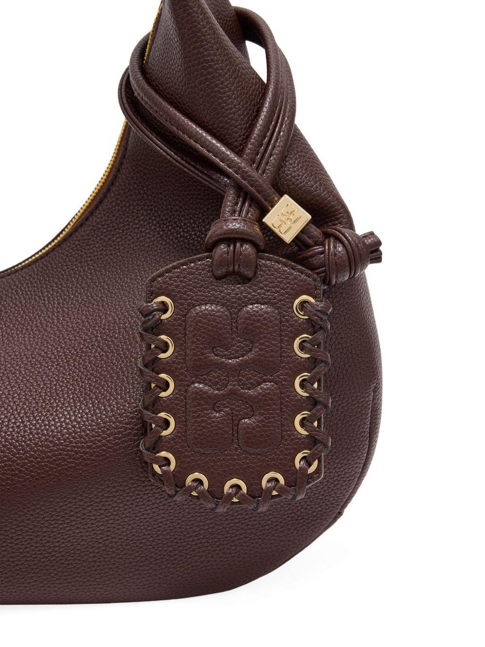 GANNI Borsa hobo media marrone 