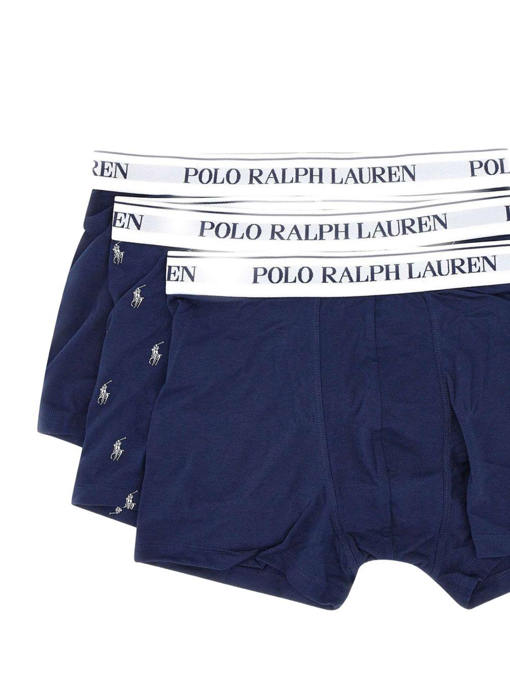 POLO RALPH LAUREN Set di 3 boxer blu con logo all-over 