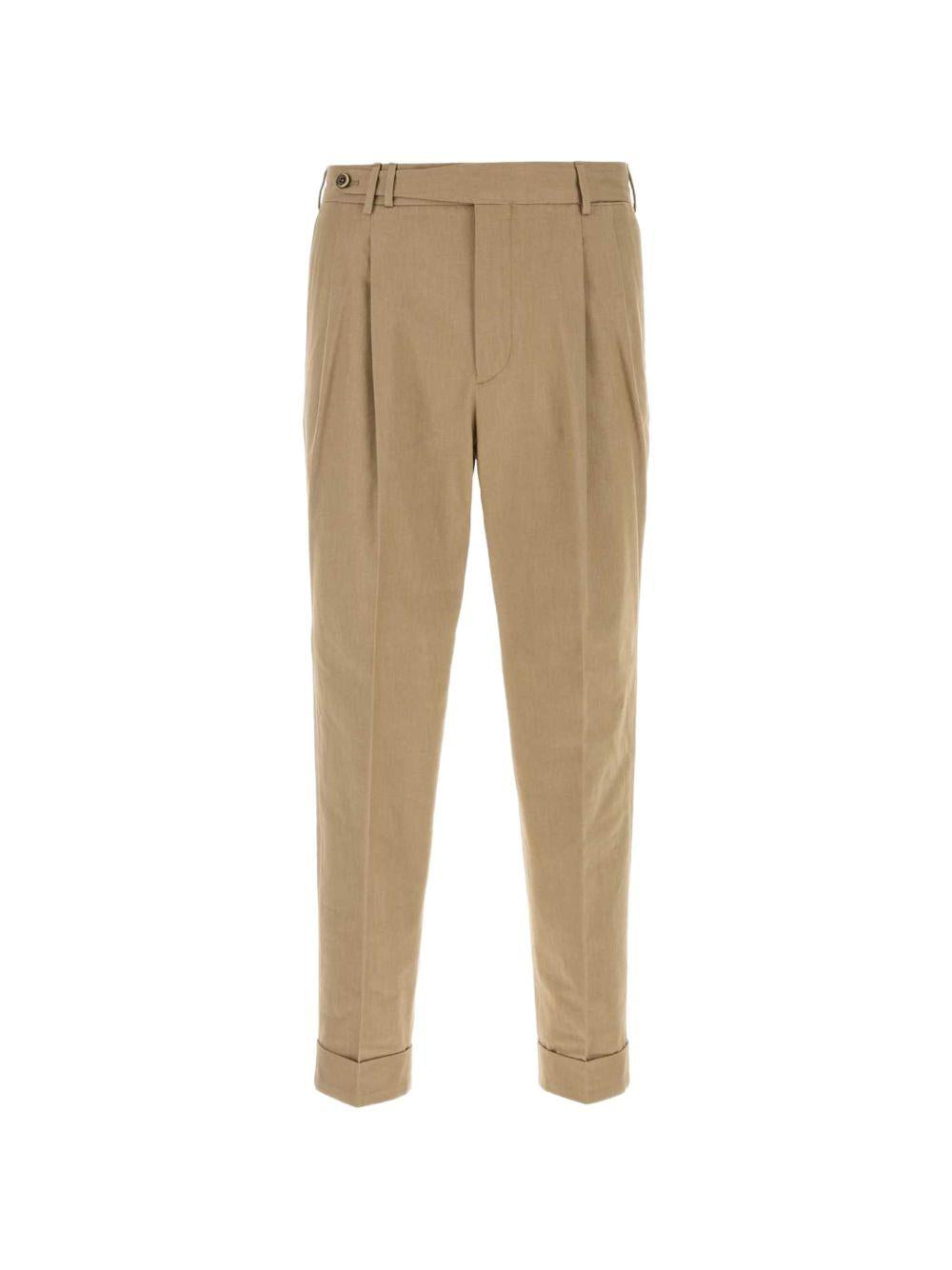 PT TORINO Pantalone in cotone puro dalla silhouette carrot 