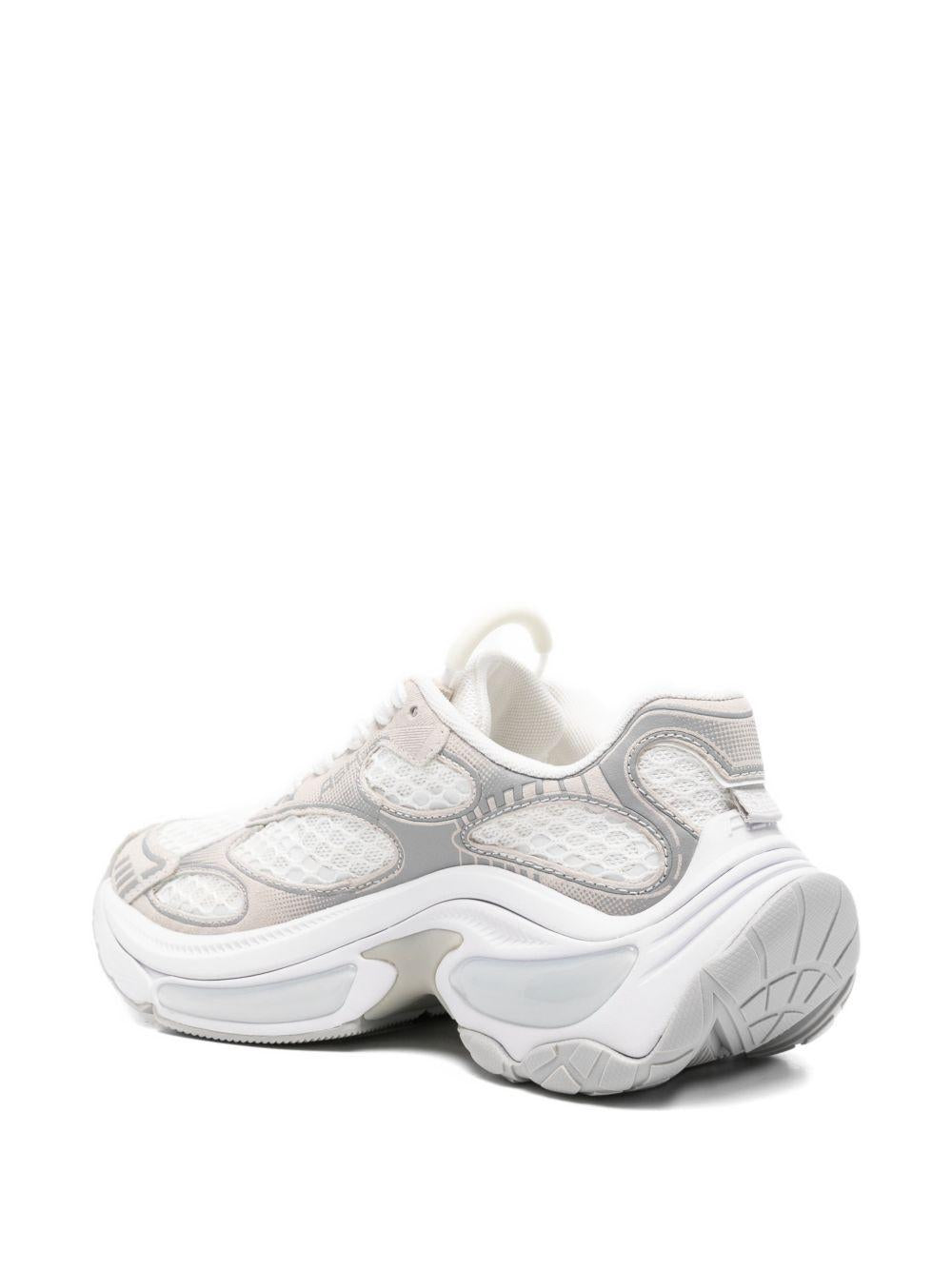 ASH Sneakers Dragon 06 in pelle bianca e argento 