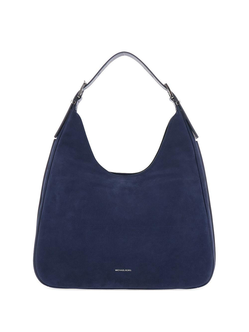 MICHAEL KORS Borsa a spalla blu notte con logo 