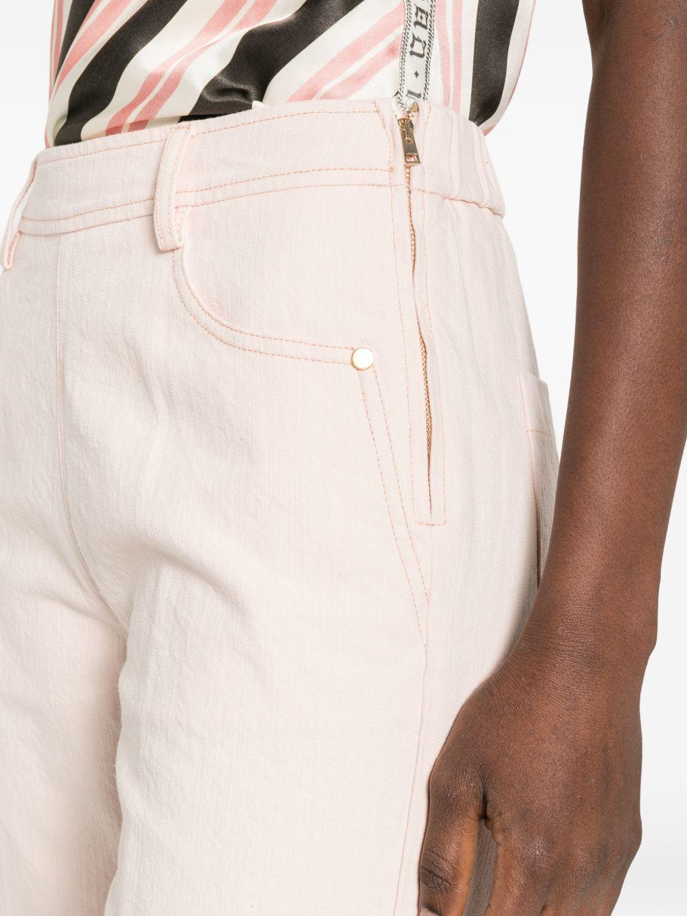 FORTE FORTE Pantaloni My Pants in cotone rosa cipria 