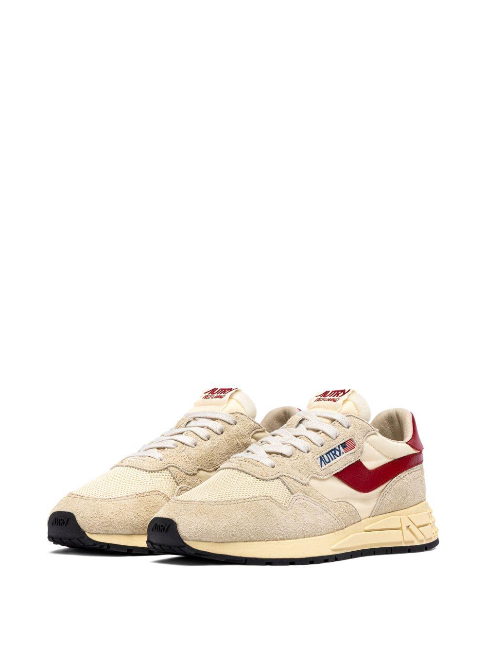 AUTRY Sneakers Reelwind in beige con dettagli rossi 