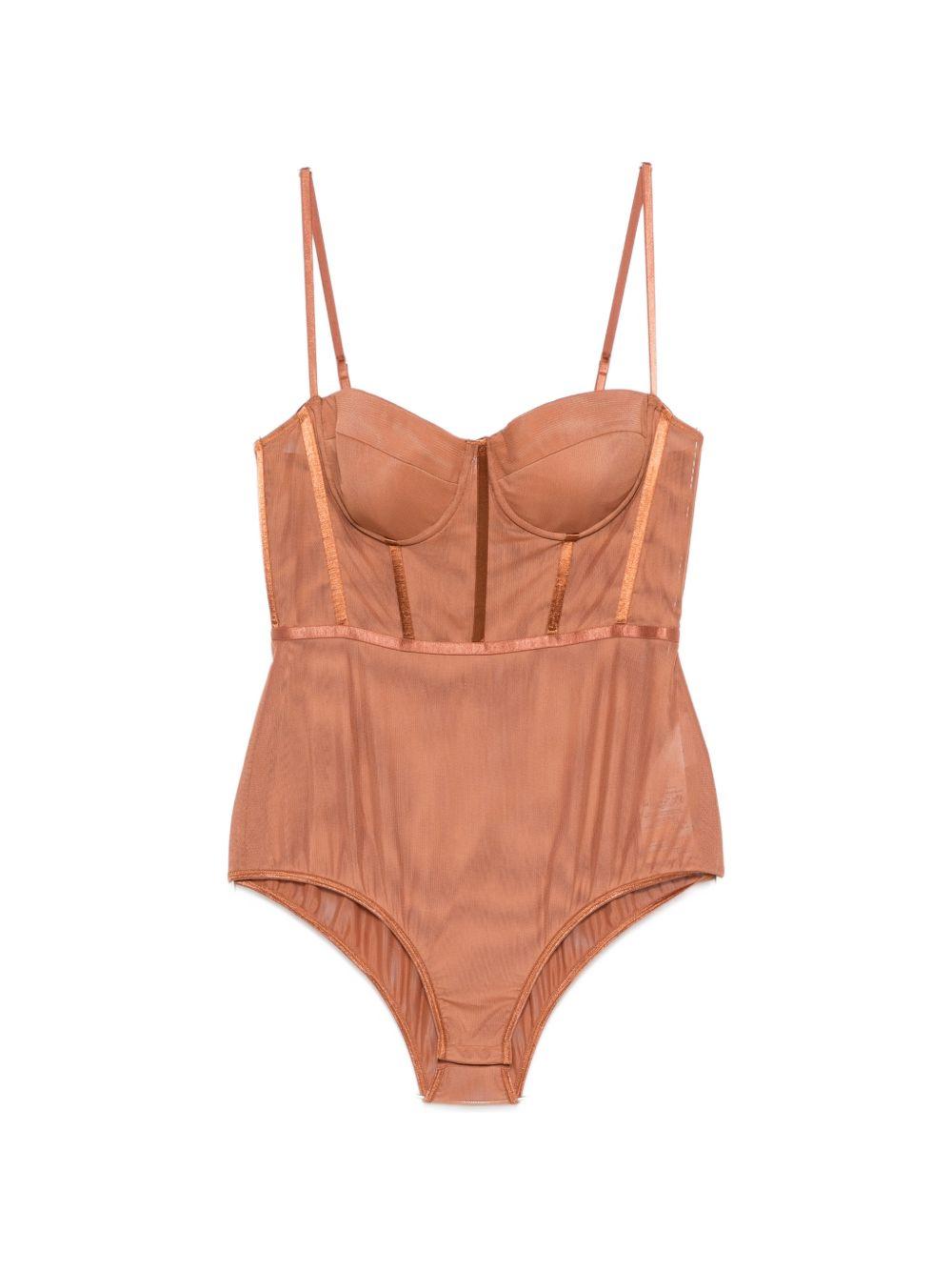 ZIMMERMANN Body arancione con nastro 