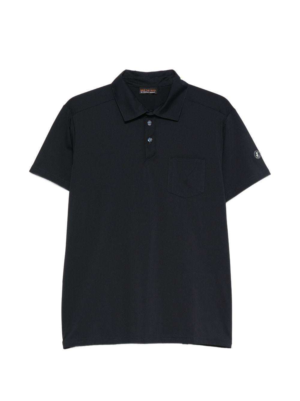 SAVE THE DUCK Polo Jacob blu navy elasticizzata 